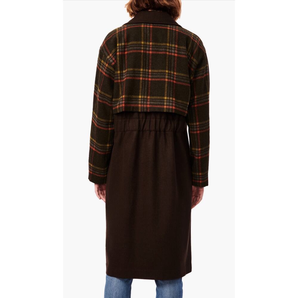 New Bernardo Double Breasted Mixed Media Wool Blend Coat Women's Size XXL - Picture 2 of 9